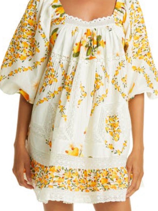 FARM Rio Dresses & Skirts - FARM Rio cashew citrus dress with Yellow-Orange Print